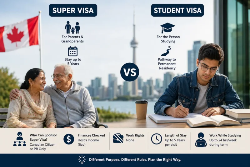 Super Visa vs Student Visa in Canada